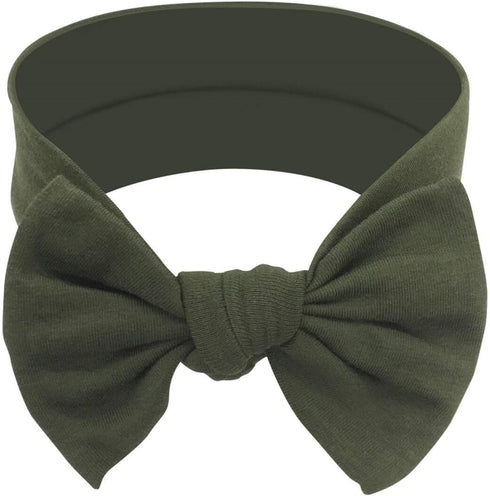 Baby Girl Headbands - Handmade Cotton Hairbands with Bows for Infant & Toddler, Child Hair Accessories