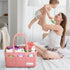 Buzz&Bloom Baby Diaper Caddy Organizer, Stylish Storage Basket for Newborn Essentials and Diaper Station, Gift for Baby