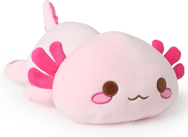 Onsoyours Cute Axolotl Plush, 19" Soft Large Stuffed Animal Salamander Big Plush Pillow for Kids (Pink Axolotl A)
