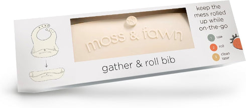 Eco-Friendly Silicone Baby Feeding Bib - Moss and Fawn Design