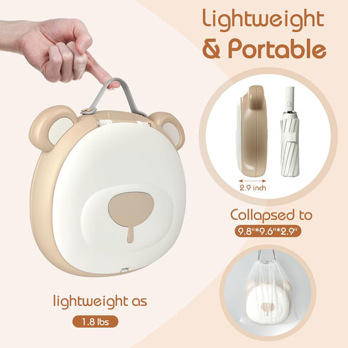 Portable potty seat for toddler travel, Portable toilet for kids with Potty Liners, Travel Bag, Foldable Car Potty