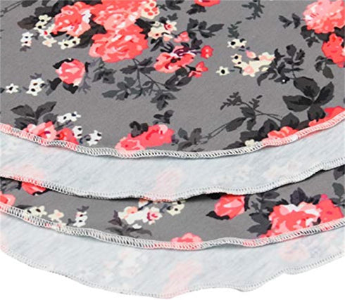 Infant Floral Swaddle Wrap with Headbands Hats, Value Set, Newborn Receiving Blanket Photography Props, 35X35inch