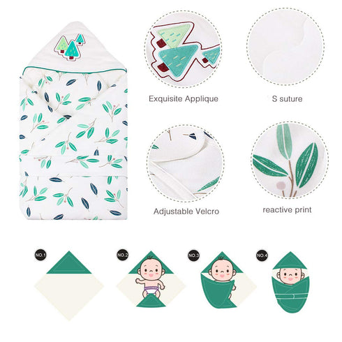 Natural Cotton Thickened Swaddle Blanket for Newborns - Perfect for Busy Moms