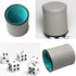 Set 16mm Leatherette Dice Cup Felt Lined with Dot Dices Shaker for Yahtzee Bar Party Dice Games - Grey