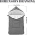 Ckuakiwu 48x90cm Pushchair Bunting Bag, Thicken Warm Stroller Footmuff with Plush Lined, Windproof Infant Car Seat