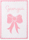 Personalized Name Knit Baby Blanket Custom Woven Bow Design Soft Minimal Comfort