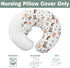 Cute Animals Leaves Baby Nursing Pillow Covers for Boy Girl Bear Deer Raccoon Squirrel Bunny Hedgehog Owl Nursery