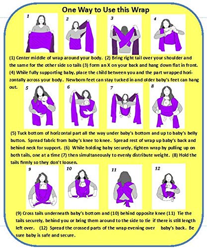 Baby Wrap Carrier Soft, Stretchy, Cotton Baby Wrap, Baby Sling, Nursing Cover Up for use with Newborn-Toddler: Evenly