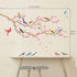 DECOWALL DWL-2009 Garden Birds and Cherry Blossom Wall Stickers, Peel and Stick Removable Decals for Kids Nursery &