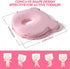 iranc Cozy Memory Foam Travel Pillow,Portable Cute Cartoon Bear Soft and Pillow (Pink)