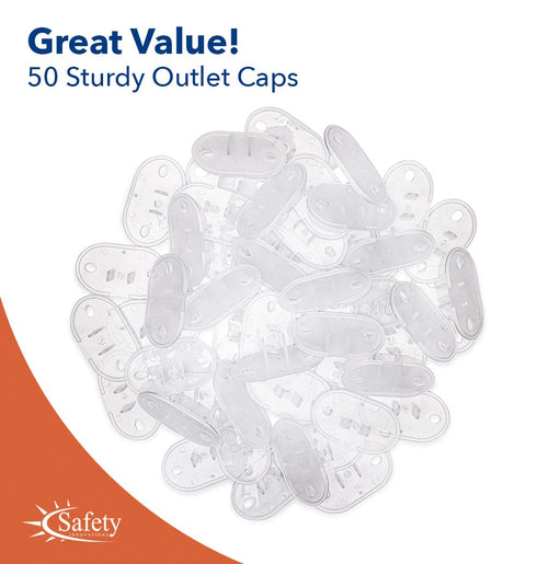 Safety Innovations Ultimate Outlet Safety Cap, Baby Proofing Outlet Plugs, 50 Pack for Child Safety