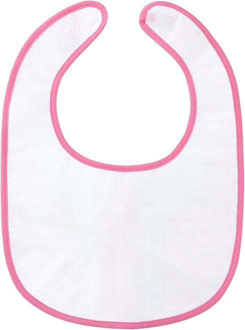 Littleforbig Cotton Waterproof Babydoll Printed Adult Bib - Adjustable Velcro Closure, Pretty in Pink Sissy Bib