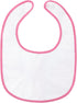 Littleforbig Cotton Waterproof Babydoll Printed Adult Bib - Adjustable Velcro Closure, Pretty in Pink Sissy Bib