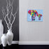 Elftoyer Paint by Numbers for Kids & Adults, DIY Canvas Painting Gift Kits, Colorful Elephants 16 x 20 inch