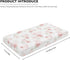 JEPFEIXIA 28"x52" Pink Roses Fitted Crib Sheet for Boys Girls Beautiful Flower Leaves Baby Sheet for Standard Crib