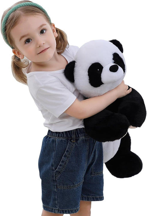 5 lbs, 27 inches Panda Weighted Stuffed Animals, Cuddly Weighted Plush Pillow, Giant Plushie Ideal Gift for Adults &