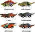 DINOBROS Dinosaur Toy Pull Back Cars, 6 Pack, Dino Toys for 3 Year Old Boys and Girls