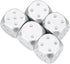 Set Set 5Pcs Set 6 Precision Aluminum Alloy Dice Solid Metal Dice Table Game Dice Poker Games Dices with Case (Silver