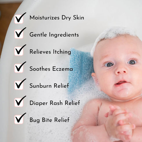 Oatmeal Baby Bath Powder for Eczema by Irene Organics - Colloidal Oatmeal for Soothing Treatment of Eczema, Diaper