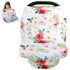Rquite All-in-1 Baby Car Seat Cover, Stretchy Soft Infant Car Seat Canopy, Multi-use Baby Carrier Cover, Stroller Sun