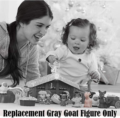 Fisher-Price Little People Manger Scene Replacement Part - N4630 ~ Christmas Story Playset Gray Goat Figure