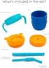 Easy Learn Drink and Snack Set – Toddler Straw Learning Cup, Silicone Baby Cup, Training Straw Cup for Baby + Toddler