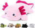 SQEQE Weighted Stuffed Animal Axolotl, Soft Weighted Axolotl Plush Toy, Cute Hugging