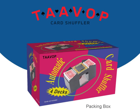 Card Shuffler 2-4 Deck Automatic - Battery-Operated Electric Card Shuffler for UNO/Poker