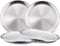 HaWare 18/8 Stainless Steel Plates for Toddlers, Durable 304 Metal Dishes for Serving, Snack, Camping - 4 Pack