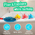 Set No Hole Bath Toys for Kids - Shark Bath Toys with Bath Net & Storage - Floating Toys for Water Pool Shower