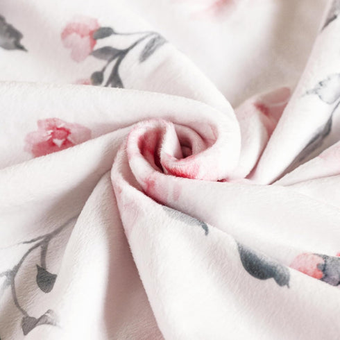 50x60 Inches, david's kids Micro Fleece Minky Baby Blanket for Girls with Double Layer and Soothing Raised Dots