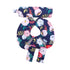 Infant Car Seat Head Support Set, Navy Floral Print, Newborn Head Rest,
