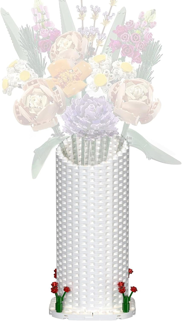 Latephiy Vase Building Set, White Vase for Roses Flowers Bouquet 10328 10342, for