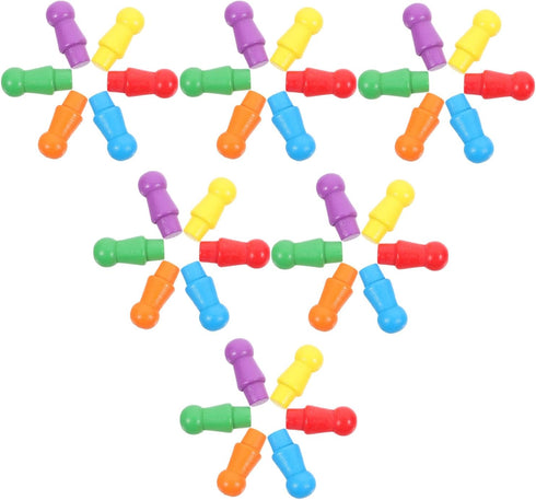 Vaguelly Replacement Wooden Pegs, 60pcs Colorful Chinese Checkers Pegs for Classic Strategy Board Game