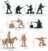 96 PCS Various Pose Toy Soldiers Figures with Military Map - Army Men Action Figures for Kids