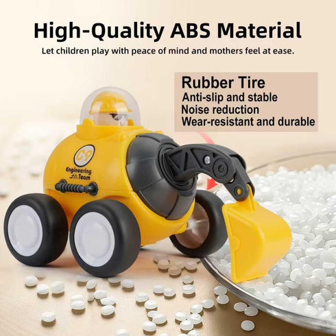 IOMDRWU 2 3 4 5 18 Construction Toys for Years Old Boy Girl Kid Toddler,Press to Go Engineering Friction Inertia Car