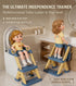 Gorocking Kids Potty Training Toilet Seat with Step Stool Ladder, Bear Design, Adjustable Height, Non-Slip Steps, Soft