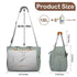 16" FHELAD Diaper Bag Tote, Large Tote Diaper Bag with Laptop Compartment, Baby Bag with Insulated Pocket for Mam