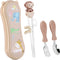 Toddler Utensils Set with Stainless Steel Kids Silverware, Baby Spoon, Fork, Training Chopsticks & Case for Self Feeding