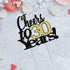 LVEUD Black Font Golden Numbers Cheers to 30 Years - Happy Birthday Cake Topper for Wedding, Anniversary, Birthday Party
