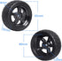 12mm Hex Wheel Rims & Rubber Tires with Foam Inserts for RC 1/10 On-Road Touring Car, Set of 4