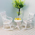 1:12 Miniature Dollhouse End Table Scale Wooden Furniture Round Side Tea Table Model for Dollhouse Living Room Scene