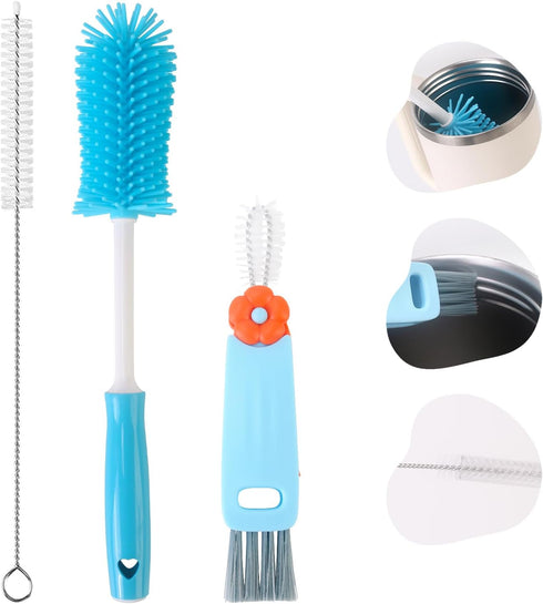 Engorgio 3 Pack Cleaner Brush Kit for Stanley, Bottle Cleaner Brush Set with