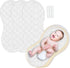 SUNTUE Changing Pad Liner,Peanut Shape Changing Pad Cover,Waterproof,Washable,Thicker and Non-Slip,Chaning Pad Liners -White