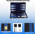 GSE Games & Sports Expert Premium Leather Backgammon Game Set with Leather Case, Travel Folding Board (Black&Blue)