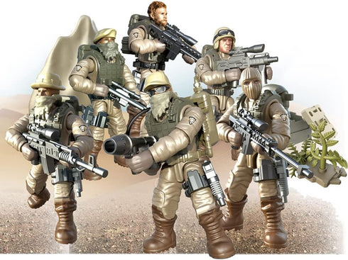 8 PCS Building Block City Policeman Action Mini-Figures with Military Weapons Accessories, SWAT Model Equipment