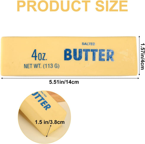 Lyreh 6pcs Squeeze Butter Toy, PU Material Butter Stick Slow Rising Squishy Food Fidget Toy for Office School Relieving