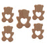 Arakierst 10pcs Wood Polar Bear Teething Accessory, Pure Natural Beech Handmade Pendant