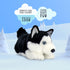 11" Aurora World Miyoni Black Lying Husky Plush - Super Soft Realistic Stuffed Animal Toy