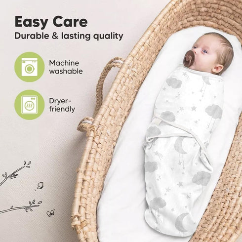 Generic 3-Pack 100% 06 Baby Swaddle Ultra Soft & Breathable Cotton Newborn Swaddle Blanket, Months Baby Sleep Sack